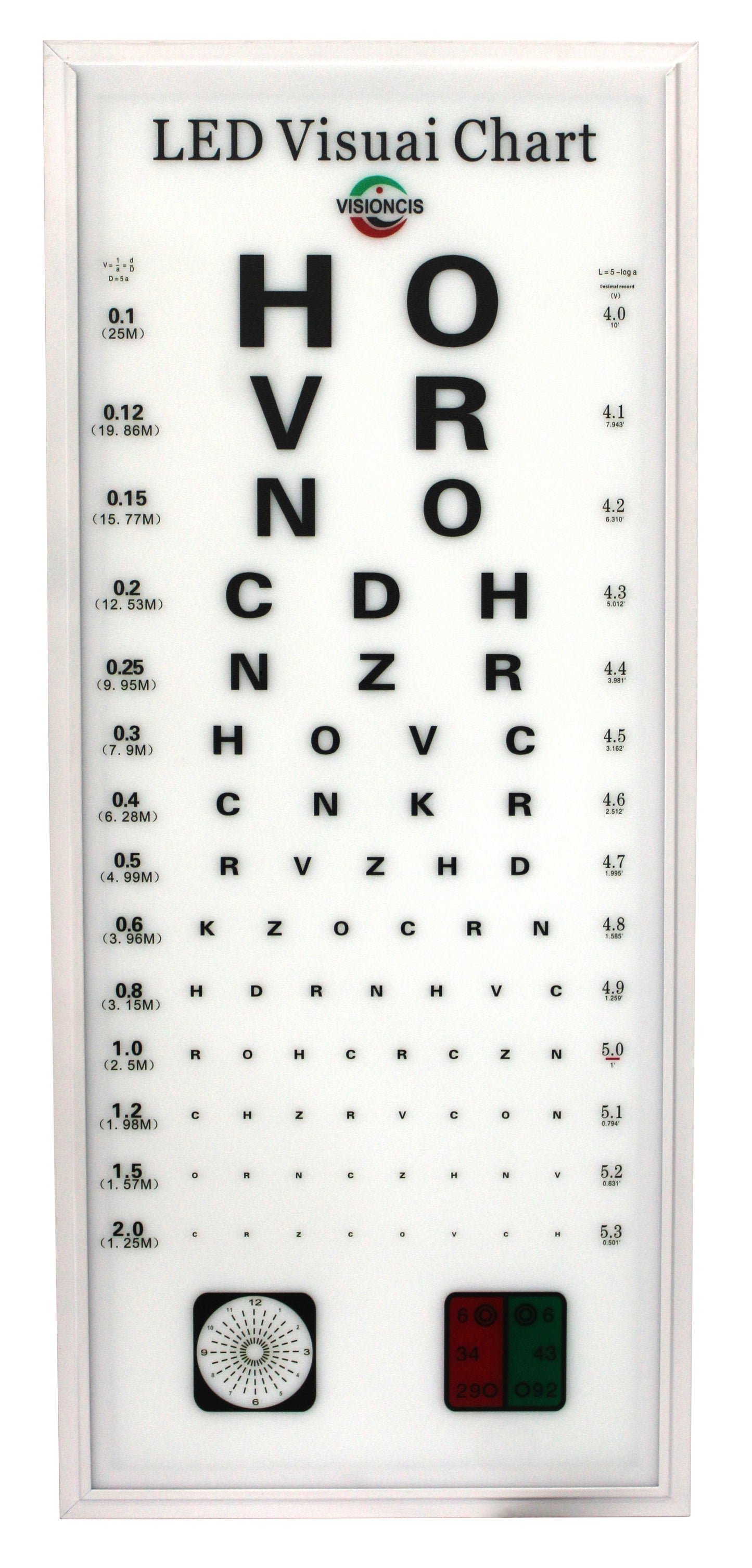 Optotipo Eléctrico Reversible Pequeño ly-23d-110v